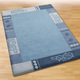Bettumrandungen - Handgetuftete Brücken, Teppiche und Bettumrandungen, in Größe 103 (Brücke, 60x90 cm) bis 325 (Bettumrandung, 3-teilig), in Farbe BLAU