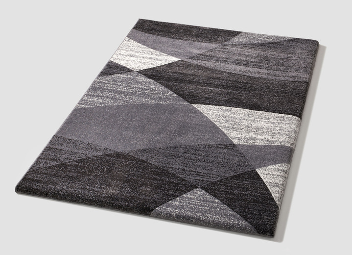 Modern - Brücken und Teppiche mit hellen und dunklen Melierungen, in Größe 111 (Brücke, 60x110 cm) bis 288 (Teppich, 240x340 cm), in Farbe ANTHRAZIT Ansicht 4