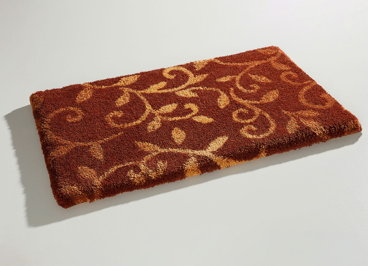 Badgarnituren - Badgarnitur für Fußbodenheizung geeignet, in Größe 100 (Vorleger halbrund, 50/ 80 cm) bis 112 (WC-Deckelbezug, 47/ 50 cm), in Farbe TERRA