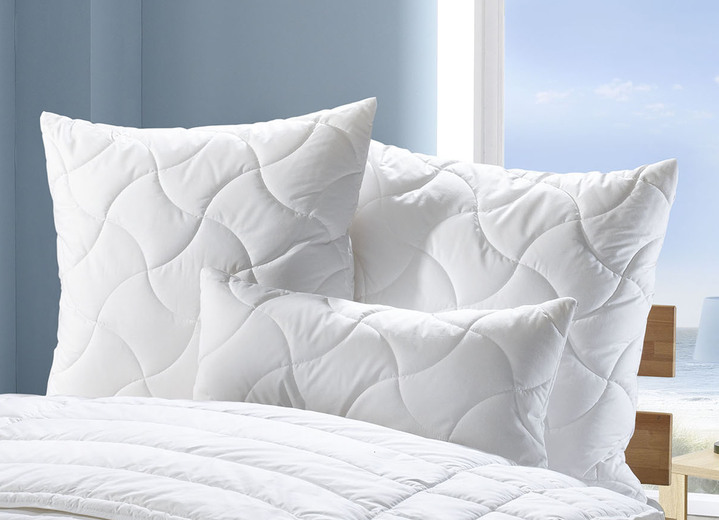 Bettwaren - Kissen von f.a.n. für traumhaften Schlafkomfort, in Größe 120 (80/ 80 cm) bis 121 (40/ 80 cm), in Farbe WEIß