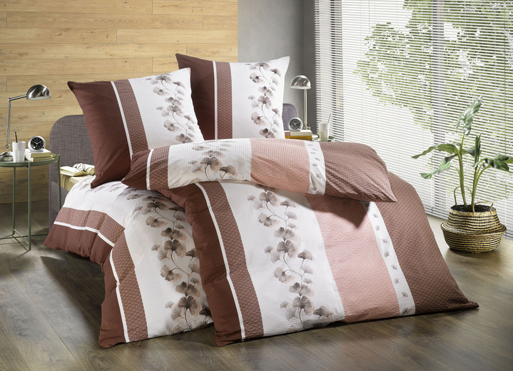 Janine - Bettwäsche-Garnitur mit Reißverschluss, in Größe 112 (80/80 cm + 135/200 cm) bis 115 (80/80 cm + 155/220 cm), in Farbe BORD.-ROSÉ Ansicht 1