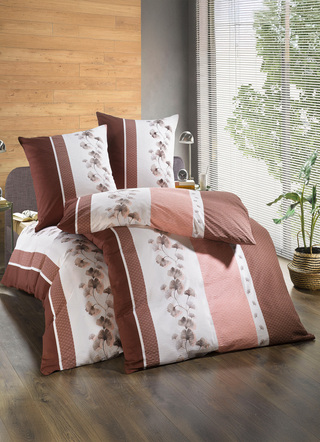 Janine - Bettwäsche-Garnitur mit Reißverschluss, in Größe 112 (80/80 cm + 135/200 cm) bis 115 (80/80 cm + 155/220 cm), in Farbe GRÜN