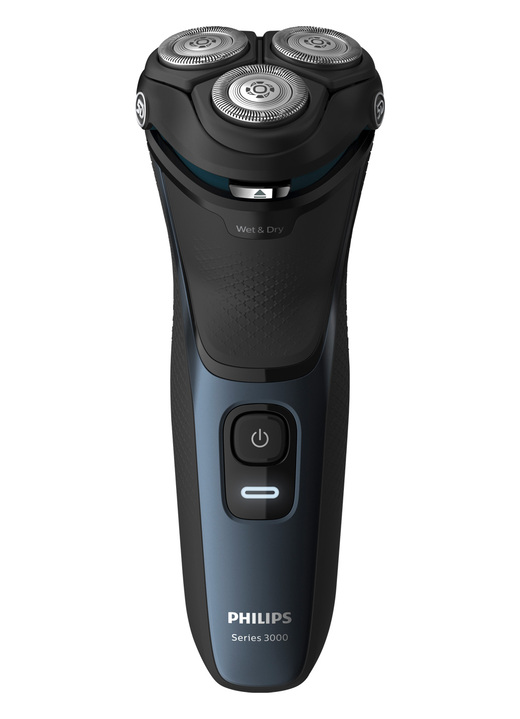 - Philips Shaver Series 3000, in Farbe SCHWARZ/BLAU, in Ausführung Philips S3134/51 Ansicht 1
