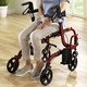 Rollatoren & Rollstühle - Rollator, auch als Rollstuhl nutzbar, in Farbe ROT – Farbe ROT – Ansicht 3