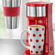 Kaffeemaschinen - Kaffeemaschine Inkl. Thermo- und Keramikbecher – Farbe ROT Kaffeemaschinen - Kaffeemaschine Inkl. Thermo- und Keramikbecher, in Farbe ROT