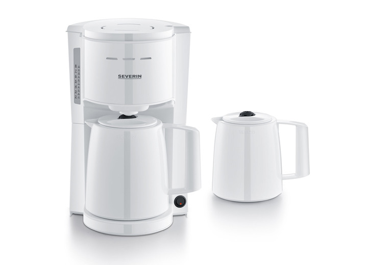 Kaffeemaschinen - Severin Kaffeemaschine mit 2 Thermokannen Ansicht 2 Kaffeemaschinen - Severin Kaffeemaschine mit 2 Thermokannen, in Farbe WEISS Ansicht 2
