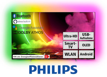 Philips 4K-OLED-Fernseher mit 4-seitigem Ambilight