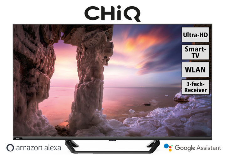 Fernseher - CHIQ 4K-UHD-LED-Fernseher, in Farbe SCHWARZ Ansicht 1