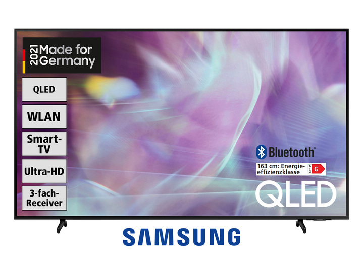 Fernseher - Samsung 4K-QLED-Fernseher, in Farbe SCHWARZ Ansicht 1