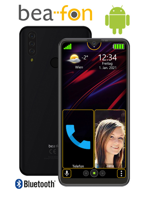 Mobil-Telefone - Bea-fon M 6s premium Smartphone, in Farbe SCHWARZ Ansicht 1