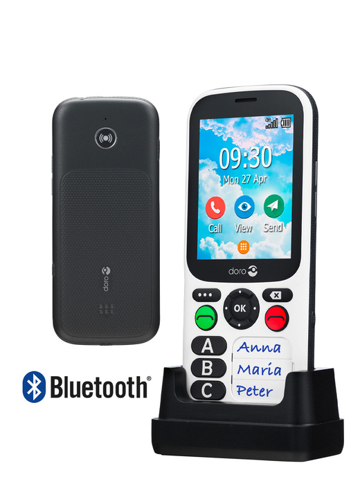 Mobil-Telefone - Sehr einfach zu bedienendes Tastentelefon Doro 780X, in Farbe SCHWARZ/WEISS Ansicht 1