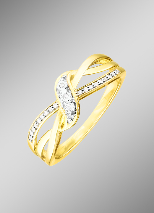Ringe - Hübscher Damenring mit 21 Diamanten, in Größe 160 bis 220, in Farbe  Ansicht 1