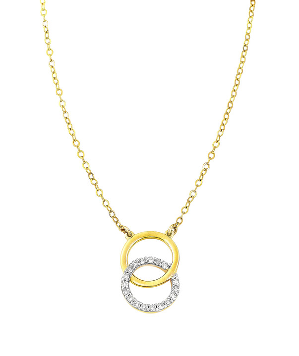 Halsketten - Moderne Halskette mit 18 Diamanten, in Farbe  Ansicht 2