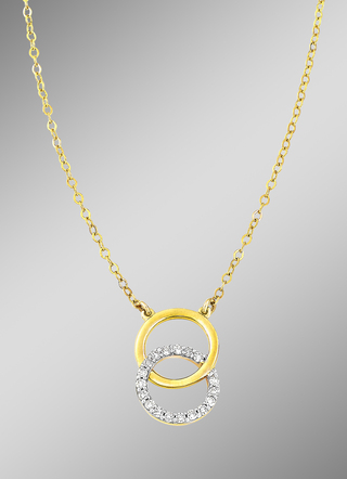Moderne Halskette mit 18 Diamanten