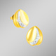 Ohrschmuck - Ohrstecker in Bicolor mit Diamanten – Ansicht 1 Ohrschmuck - Ohrstecker in Bicolor mit Diamanten, in Farbe  – Ansicht 1