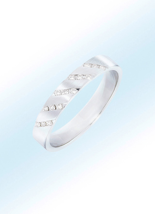 Platin Damenring mit Brillanten