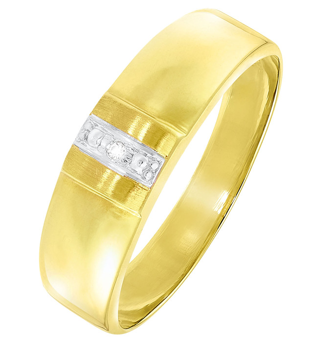 Ringe - Toller Damenring in Bicolor mit Diamant, in Größe 160 bis 210, in Farbe  Ansicht 2