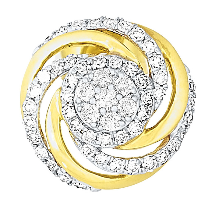 Ohrschmuck - Interessante Ohrstecker mit 14 Brillanten und 90 Diamanten, in Farbe  Ansicht 2