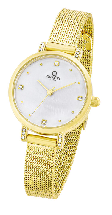 Quartzuhren - Quality Time Quartz Damenuhr - Die Uhr für besondere Momente Ansicht 2 Quartzuhren - Quality Time Quartz Damenuhr - Die Uhr für besondere Momente, in Farbe , in Ausführung Gelbgoldfarben Ansicht 2
