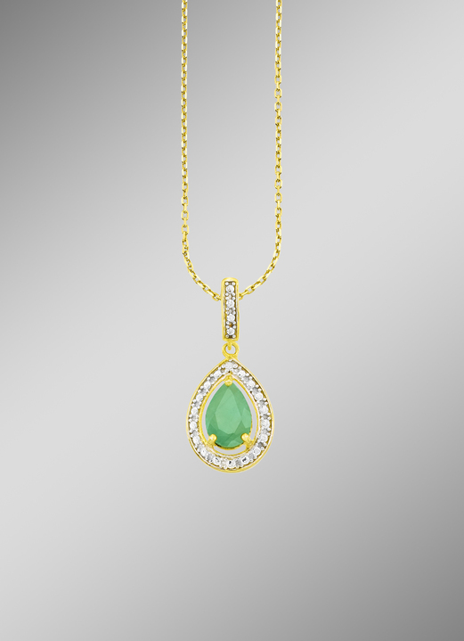 Anhänger - Hübscher Anhänger mit Ankerkette, in Farbe , in Ausführung Echt Safir Ansicht 3