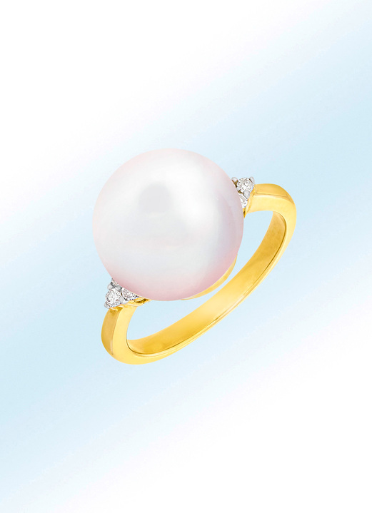 Ringe - Zauberhafter Damenring mit Südsee-Perle, in Größe 160 bis 220, in Farbe