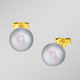 Ohrschmuck - Ausdrucksstarke Ohrstecker mit Tahiti-Zuchtperlen, in Farbe  – Ansicht 1