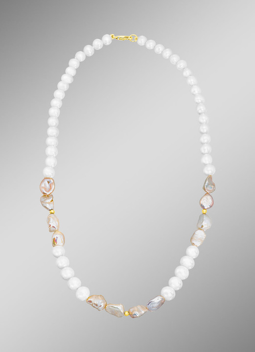 Halsketten - Bezaubernde Halskette mit Keshi-Perlen, in Farbe  Ansicht 1