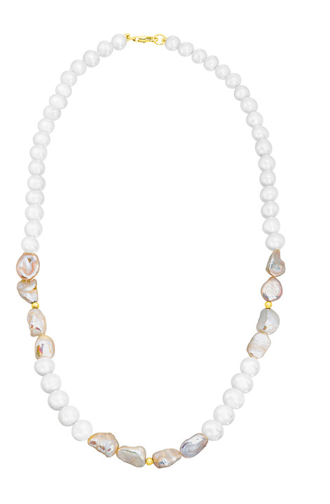 - Bezaubernde Halskette mit Keshi-Perlen, in Farbe  Ansicht 2