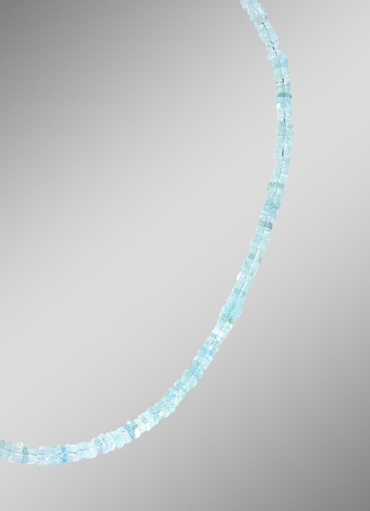Halsketten - Halskette mit echt Aquamarin, in Farbe  Ansicht 1