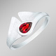 Ringe - Faszinierender Damenring mit Granat, in Größe 160 bis 220, in Farbe  – Ansicht 1