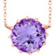 - Funkelnde Halskette mit echt Amethyst, in Farbe  – Ansicht 2