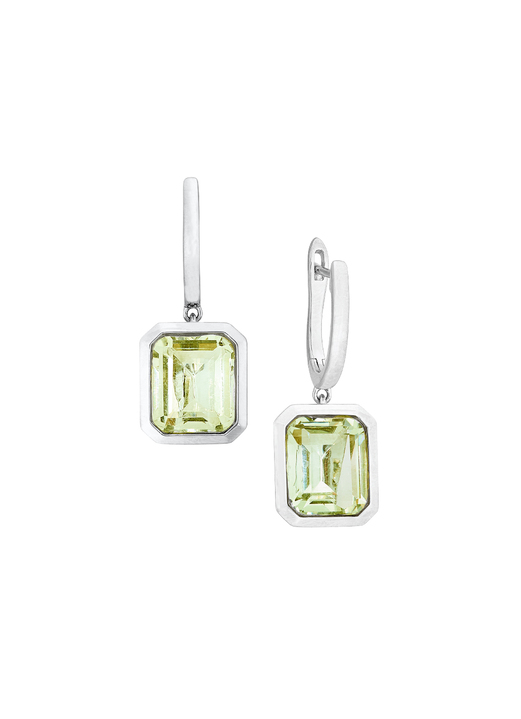 Ohrschmuck - Effektvolle Ohrringe mit echt grünem Amethyst, in Farbe  Ansicht 2