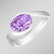Ringe - Moderner Damenring mit echt Amethyst, in Größe 160 bis 220, in Farbe  – Ansicht 1