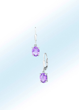 Entzückende Ohrhänger mit echt Amethyst