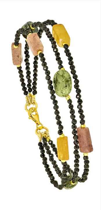 - 3-reihiges Armband mit echt Aventurin, in Farbe  Ansicht 2