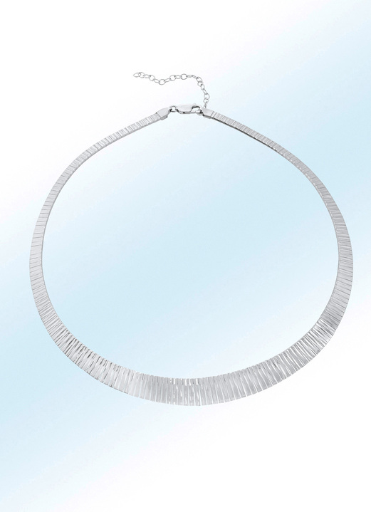 Halsketten - Halskette im Verlauf aus Silber, in Farbe