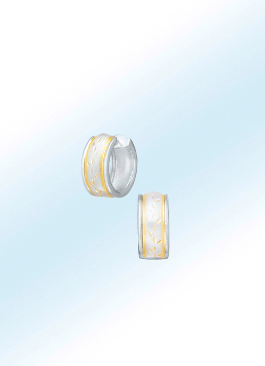 Ohrschmuck - Creolen mit Muster, in Farbe