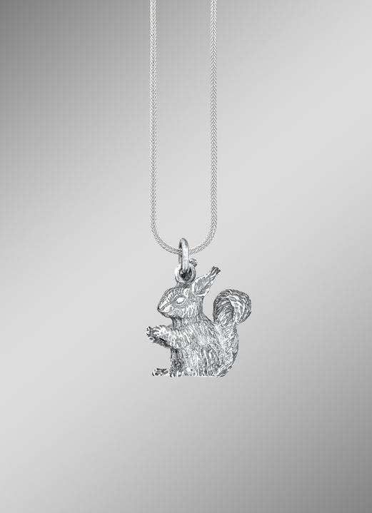 Hübscher Eichhörnchen-Anhänger - Damen-Silberschmuck