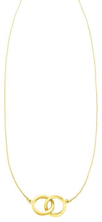 Halsketten - In schönem Design: Halskette mit 2 Ringen, in Farbe  Ansicht 2