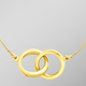 Halsketten - In schönem Design: Halskette mit 2 Ringen, in Farbe  – Ansicht 1
