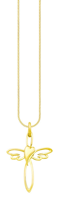 Anhänger - Kreuz mit Herz Anhänger, in Farbe  Ansicht 2