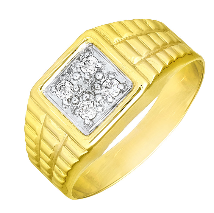 Ringe - Schicker Herrenring aus Gold, in Größe 180 bis 240, in Farbe  Ansicht 2