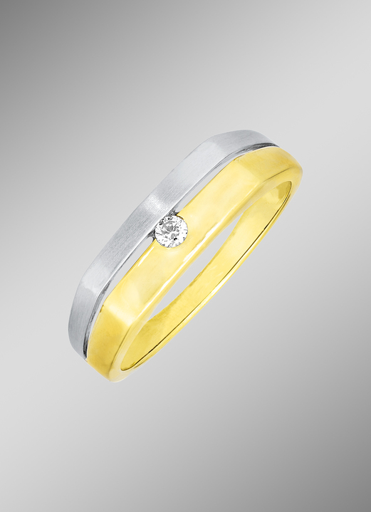 Ringe - Schicker Herrenring in Bicolor, in Farbe