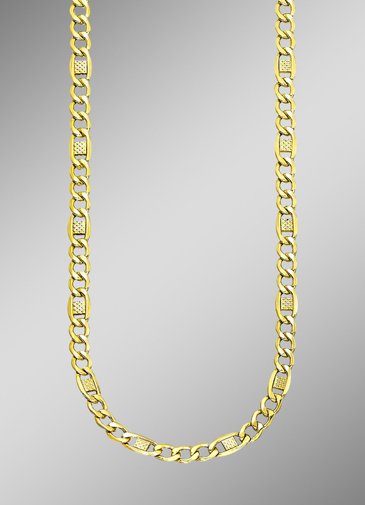 - Fantasie-Halskette mit Panzer-Plättchen, diamantiert und glänzend, in Farbe