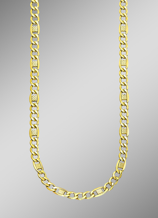 Fantasie-Halskette mit Panzer-Plättchen, diamantiert und glänzend