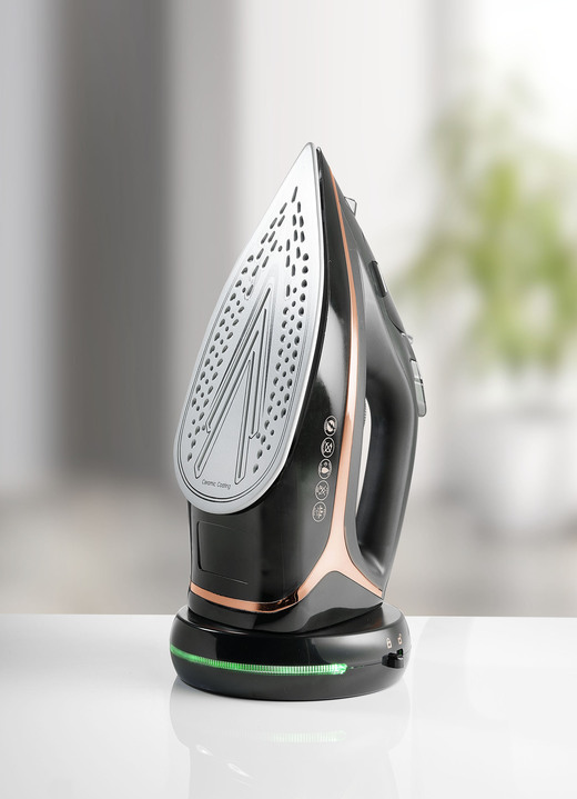 Bügeleisen - Kabelloses Dampfbügeleisen, in Farbe SCHWARZ-ROSEGOLD Ansicht 3