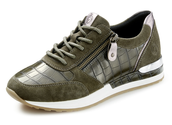 Slipper & Schnürschuhe - Schnürschuh mit herausnehmbarem Fußbett, in Größe 037 bis 045, in Farbe KHAKI Ansicht 1