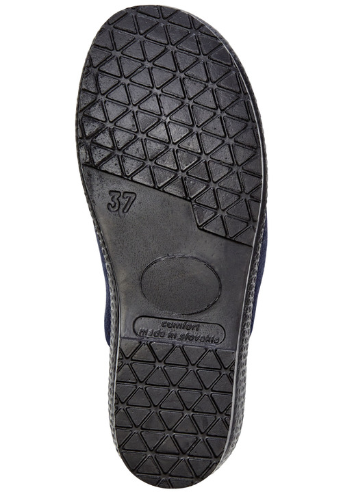 Hausschuhe - Zweierpack, klassische Damen-Hausschuhe, Weite H, mit Gummizug, in Größe 036 bis 041, in Farbe 1x MARINE 1x CHIANTI Ansicht 6