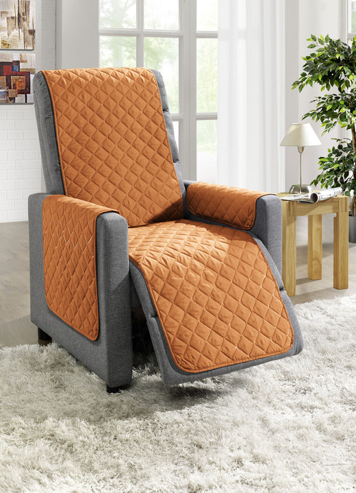 Wohnaccessoires - Wohnaccessoires mit Fleckschutz, in Größe 101 (Sesselschoner, 50/150 cm) bis 865 (2x Armlehnenschoner, 50/ 70 cm), in Farbe GRÜN Ansicht 6