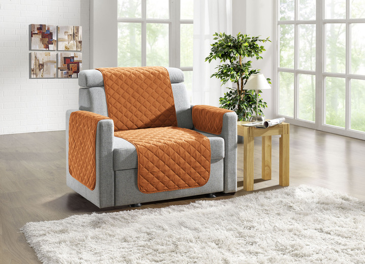 Wohnaccessoires - Wohnaccessoires mit Fleckschutz, in Größe 101 (Sesselschoner, 50/150 cm) bis 865 (2x Armlehnenschoner, 50/ 70 cm), in Farbe GRÜN Ansicht 5